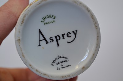 Lot 97 - Asprey Limoges table lighter and ashtray set