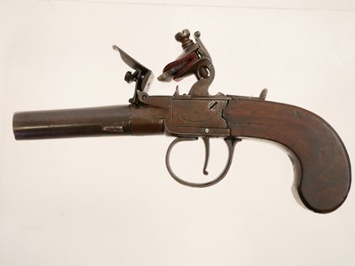Lot 4 - Shaw of Manchester Flintlock pocket pistol.