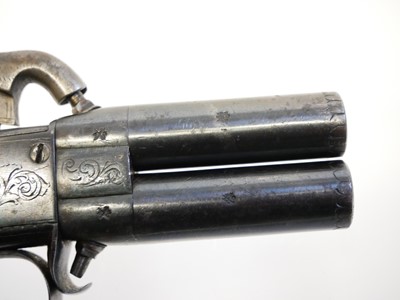 Lot 6 - Percussion double barrel pistol