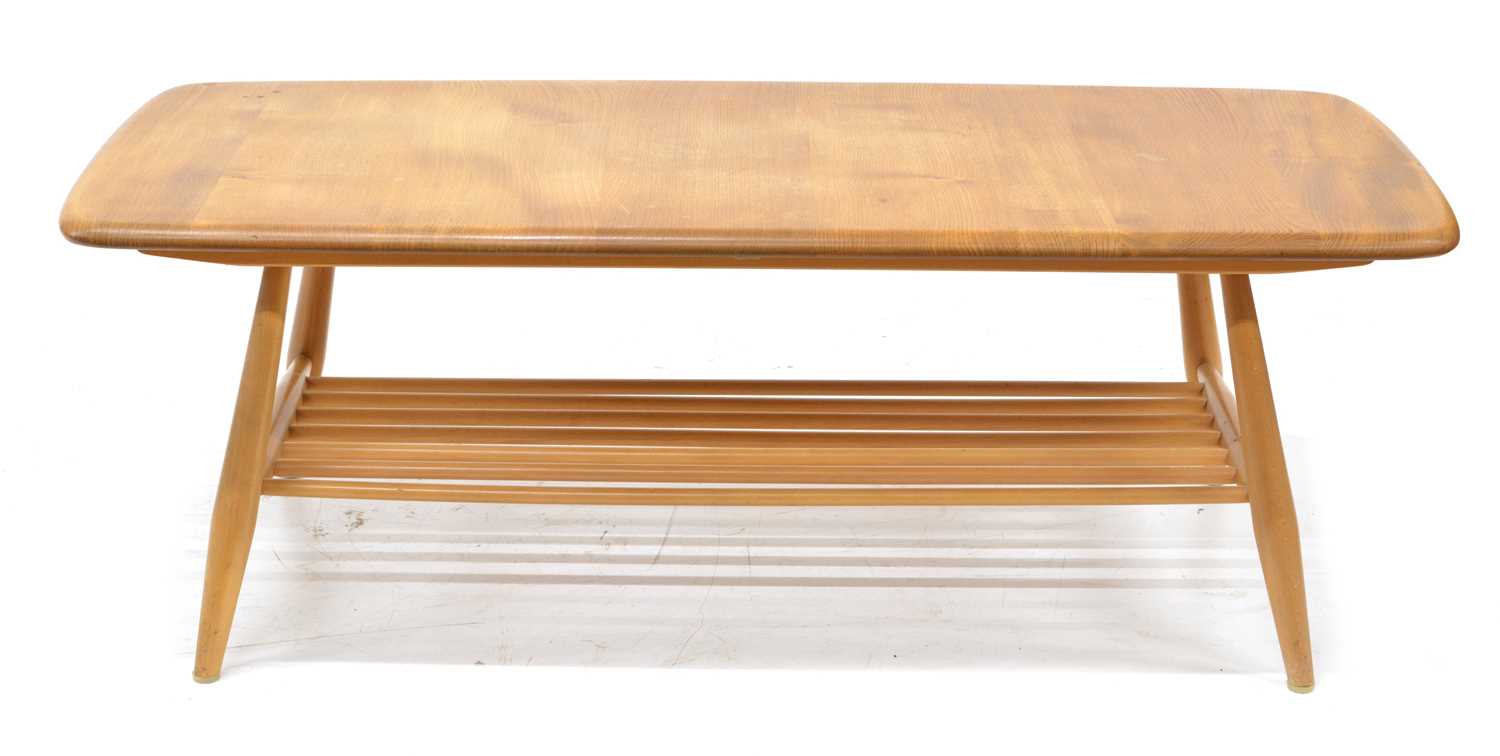 Lot 185 - Ercol elm Windsor coffee table