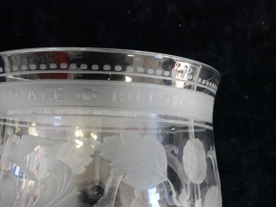Lot 123 - Commemorative Shakespeare glass goblet