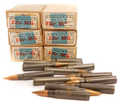 Lot 270 - One hundred and three WWII 7.92 rounds, LICENCE REQUIRED