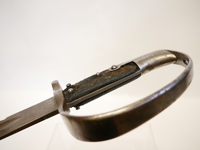 Lot 335 - Martini Henry 1879 Artillery sword bayonet