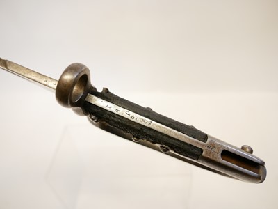Lot 335 - Martini Henry 1879 Artillery sword bayonet
