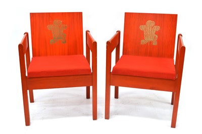 Lot 199 - Pair of Prince of Wales 1969 Investiture chairs