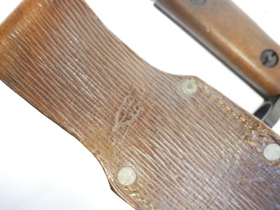 Lot 336 - Lee Enfield SMLE 1907 pattern bayonet and scabbard with frog