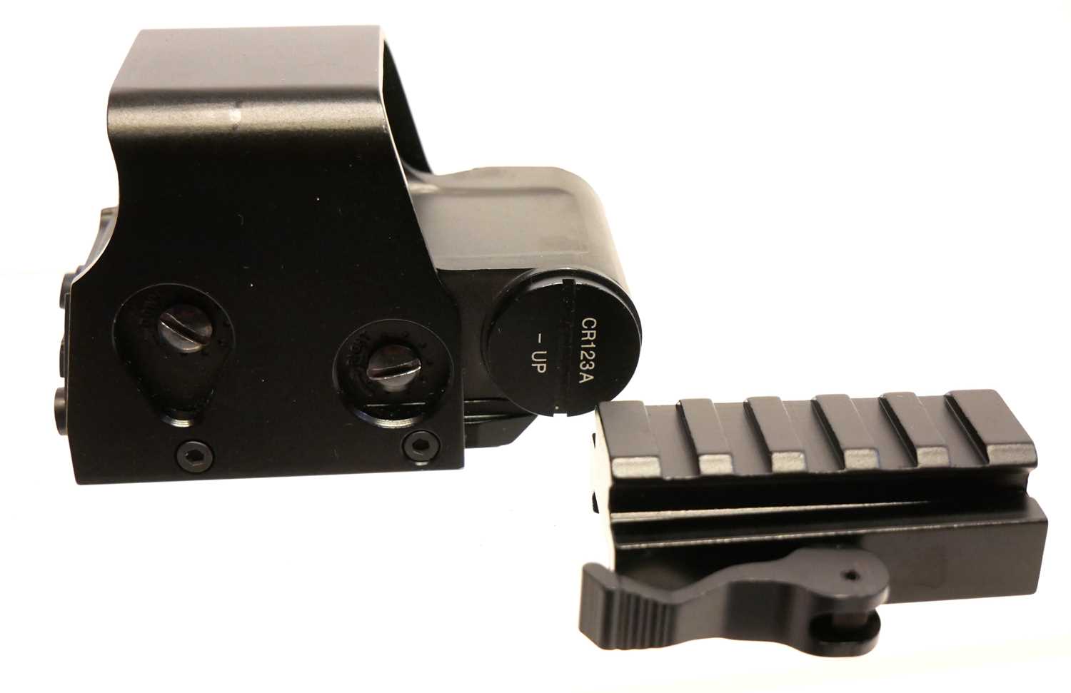 Lot 299 - Holographic rifle sight together with a quick release mount