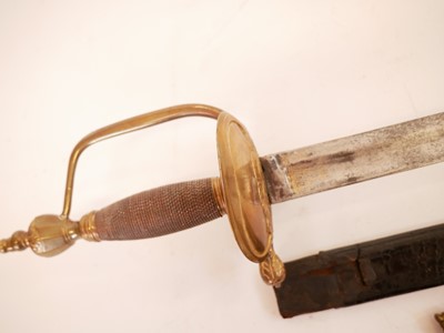 Lot 315 - 1796 pattern Officers' sword and other swords and knives.
