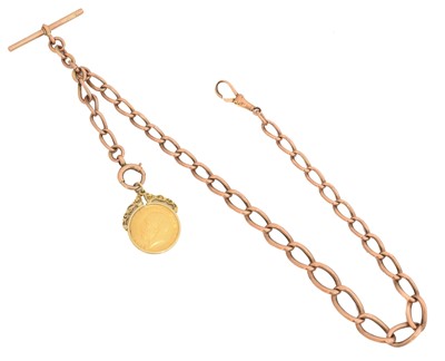 Lot 96 - A 9ct gold Albert chain