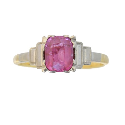 Lot 17 - A ruby doublet dress ring