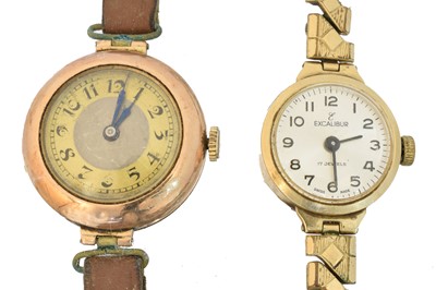 Lot 48 - Two 9ct gold cased watches