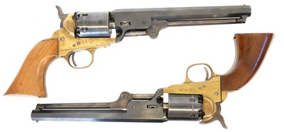 Lot 140 - The major parts of two Italian percussion revolvers LICENCE REQUIRED
