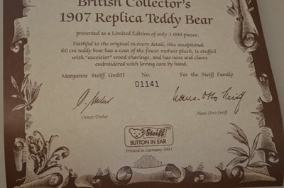 Lot 43 - Steiff 1993 British Collectors limited edition 1907 replica teddy bear