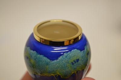 Lot 54 - Moorcroft Enamel ginger jar decorated in Moonlit Blue