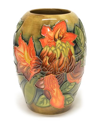 Lot 122 - Moorcroft Flame of the Forest pattern vase
