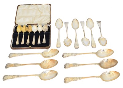Lot 63 - A selection of silver flatware