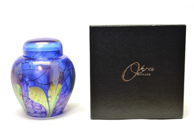 Lot 33 - Okra Samarkland Vase and Eiger Blue Ginger Jar