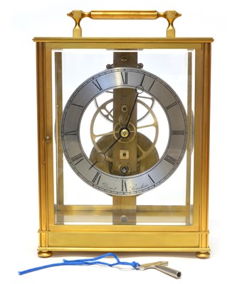 Lot 197 - Skeleton Clock retailed by Dent, London
