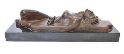 Lot 168 - Bronze study of a female nude