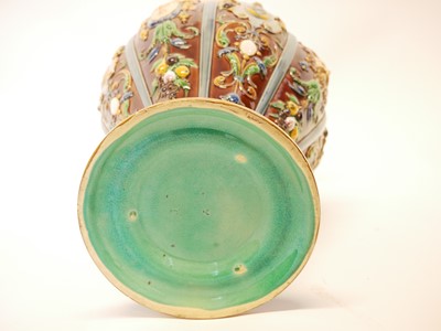 Lot 135 - Majolica vase attributed to Minton
