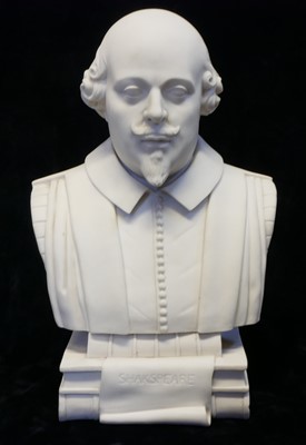 Lot 139 - Parian bust of William Shakespeare
