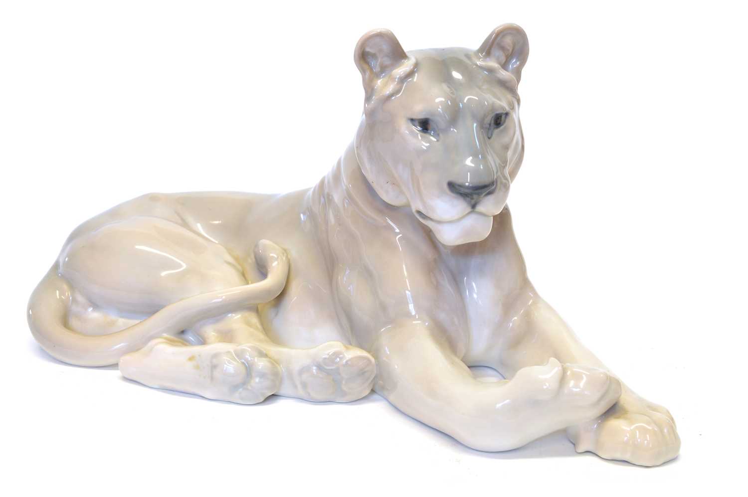 Lot 34 - Royal Copenhagen porcelain figure of a Lioness