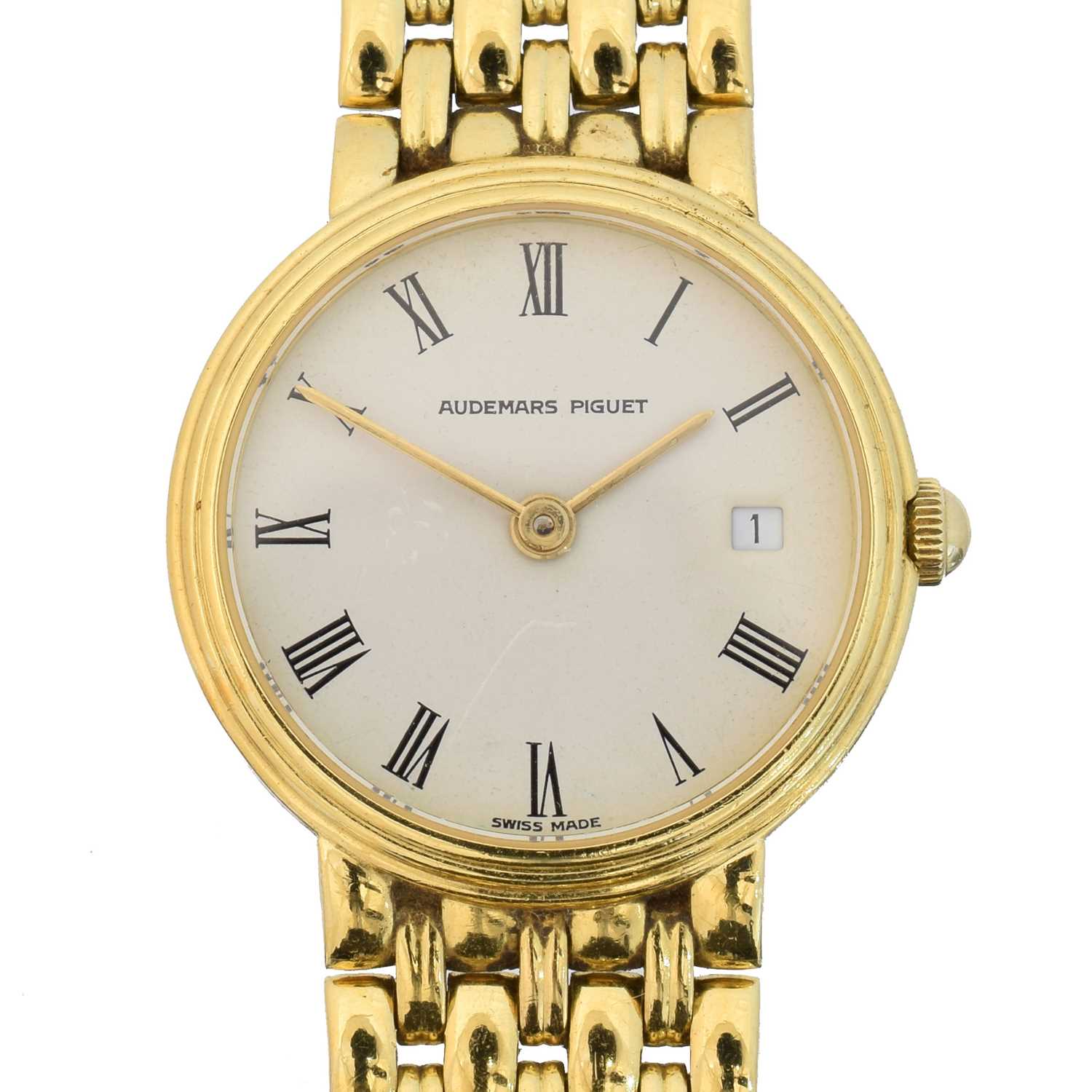 Lot An 18ct gold Audemars Piguet quartz wristwatch
