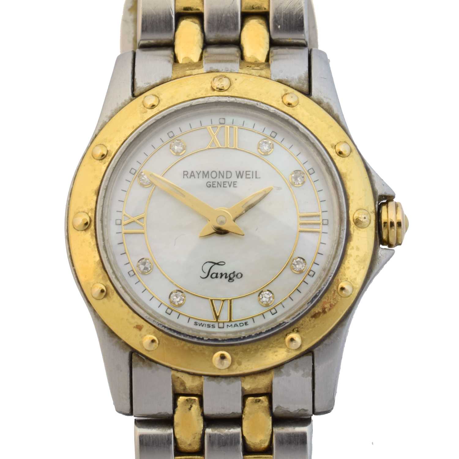 Lot A Raymond Weil steel and gold 'Tango' wristwatch