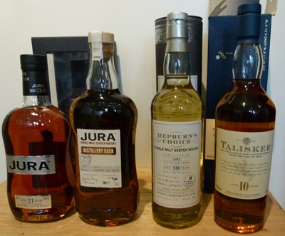 Lot 42 - 4 Bottles Fine Malt Whisky from Talisker and Isle of Jura