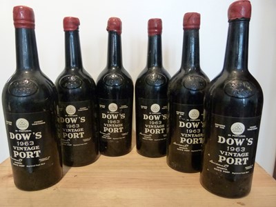 Lot 39 - 6 Bottles Dow’s Vintage Port 1963