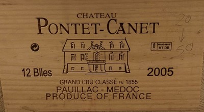 Lot 7 - 12 Bottles Chateau Pontet Canet Grand Cru Classe Pauillac 2005