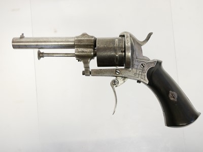 Lot Pinfire revolver with case