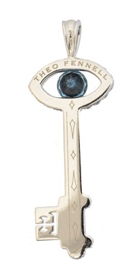 Lot 66 - An 18ct gold 'Diamond Evil Eye Key Pendant' by Theo Fennell