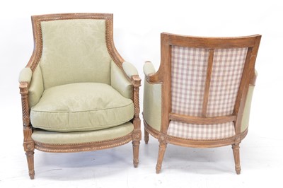 Lot 270 - A pair of French chairs