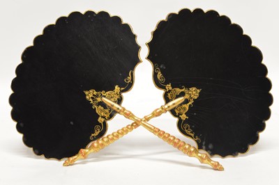 Lot 188 - Pair of 19th Century papier maché face screens by Spiers & Son