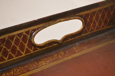 Lot 226 - Toleware painted gallery tray