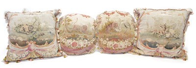Lot 185 - Four Aubusson style tapestry cushions