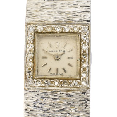 Lot 51 - An 18ct gold diamond Bueche Girod wristwatch