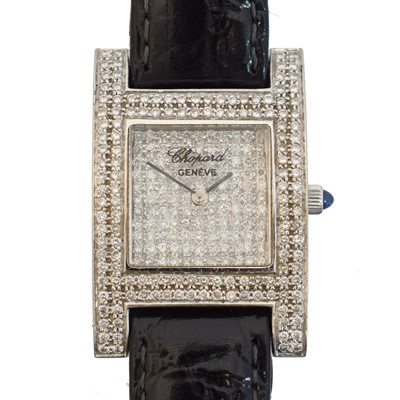 Lot 53 - An 18ct gold Chopard 'Your Hour' diamond wristwatch