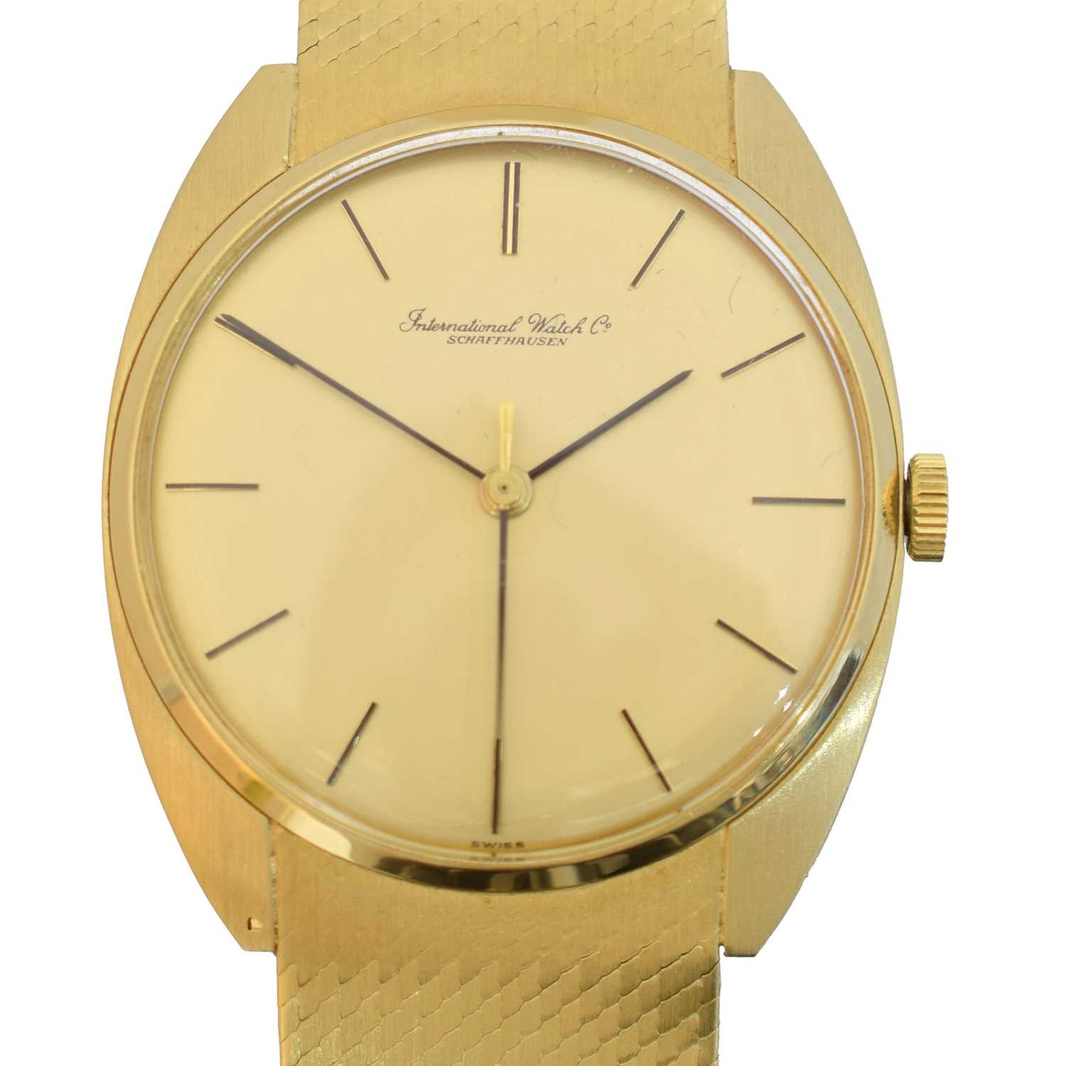 55 - An 18ct gold IWC manual wind wristwatch,