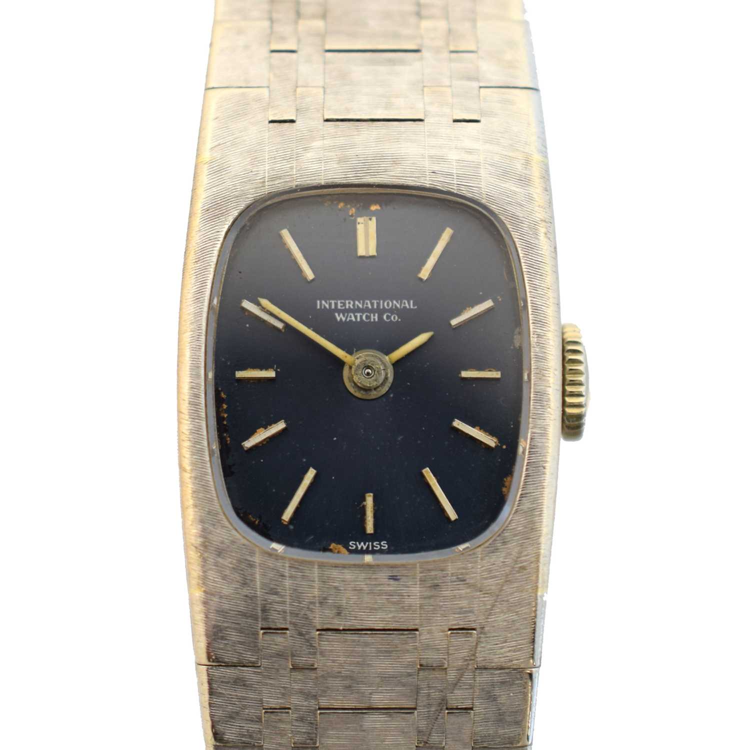 54 - An 18ct white gold IWC Ellipse manual wind wristwatch,