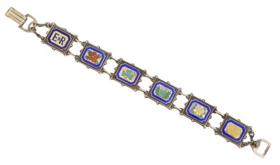 Lot 4 - A silver enamel bracelet by Turner & Simpson