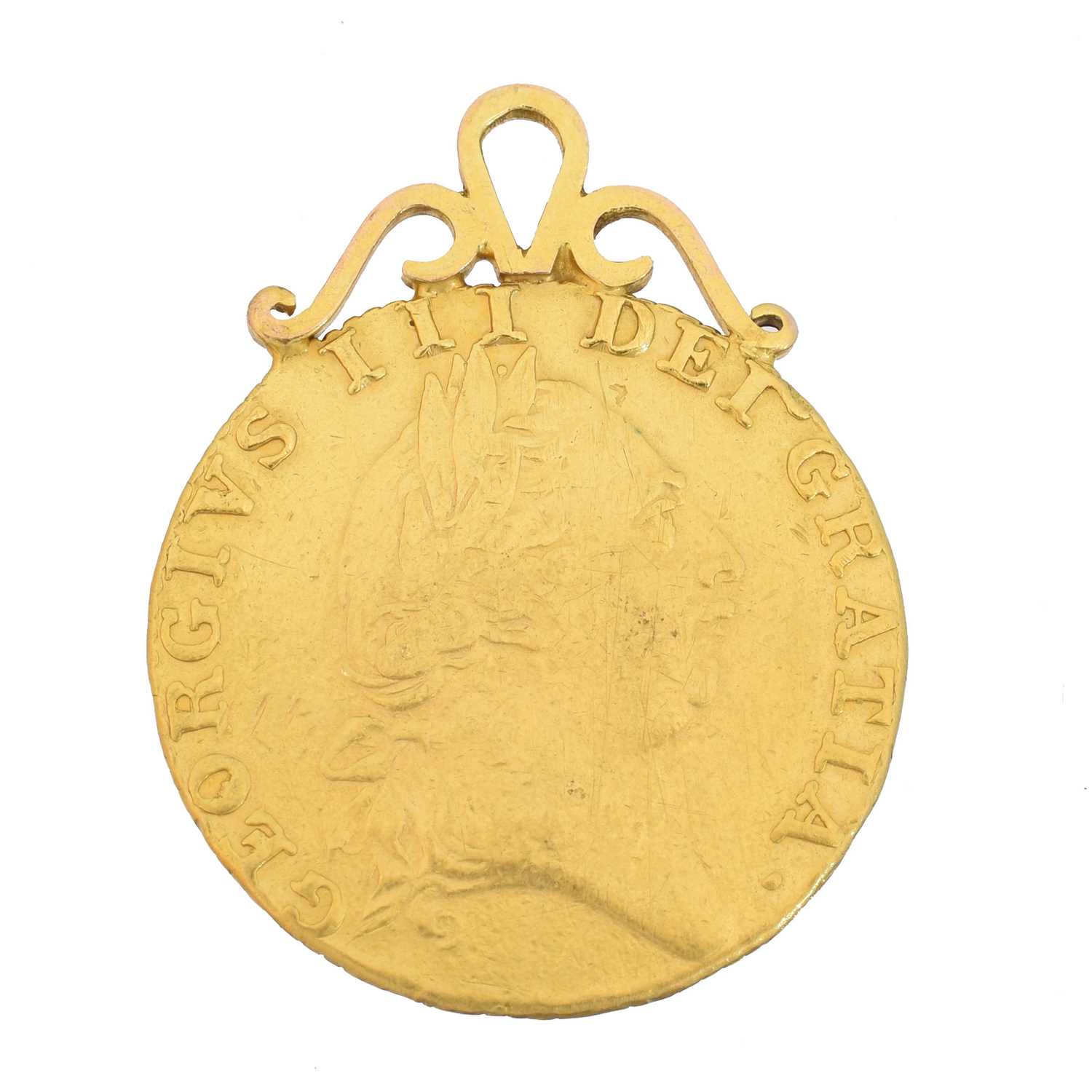 Lot A George III guinea pendant