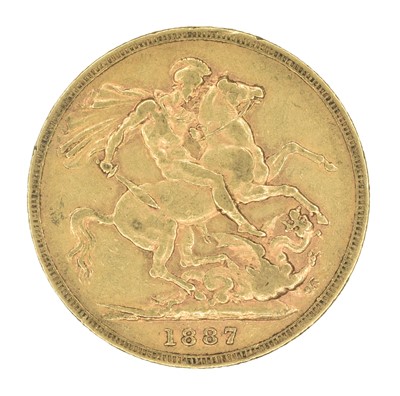 Lot 174 - Queen Victoria, Sovereign, 1887, Melbourne Mint.