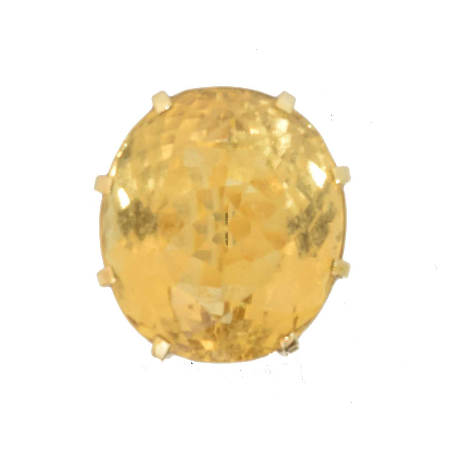 Lot A 9ct gold citrine dress ring