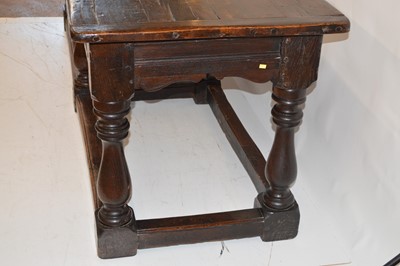 Lot 266 - 17th century oak side table or refectory table