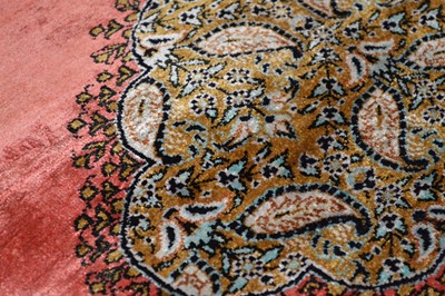 Lot 282 - Persian tabriz silk rug