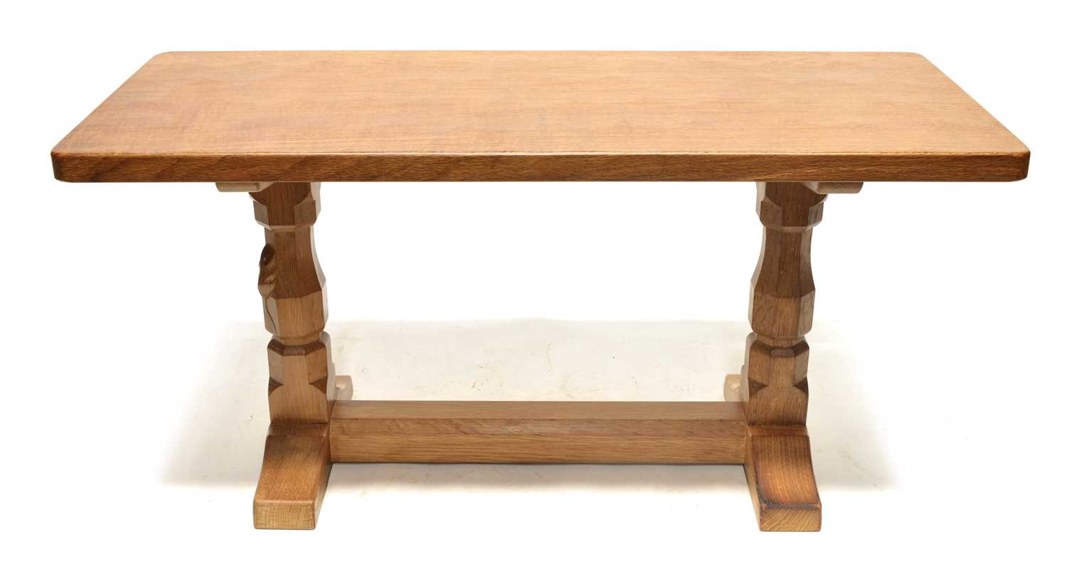 Lot 85 - Mouseman 3ft Refectory Coffe Table