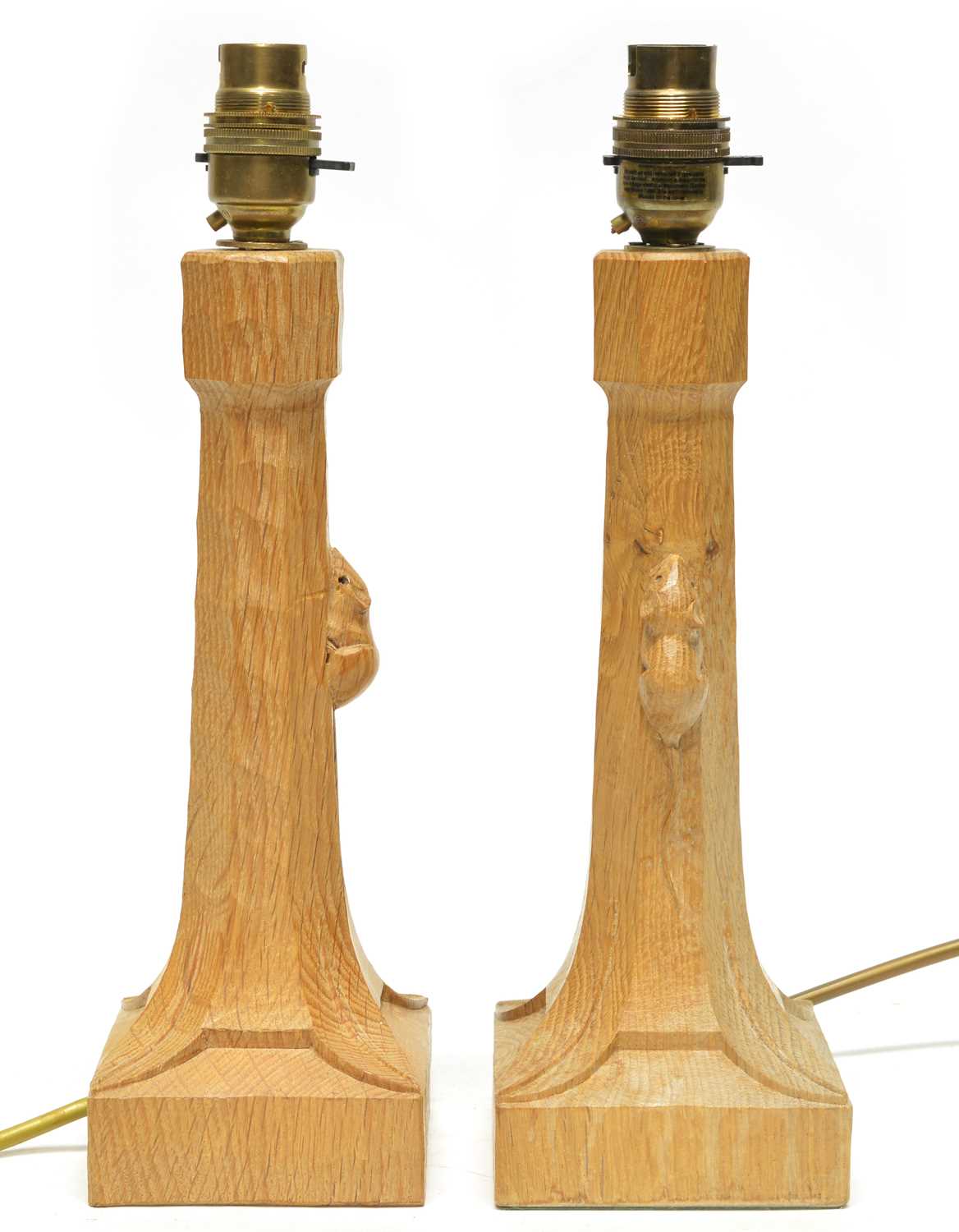 Lot 83 - Pair of Mouseman Table Lamps