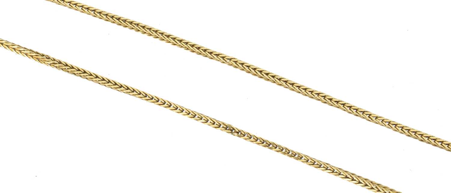 Lot An 18ct gold chain necklace